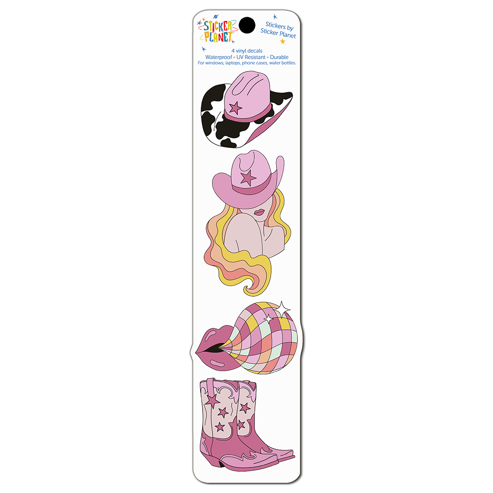 Cowgirl Disco Vinyl Sticker Decal Strip