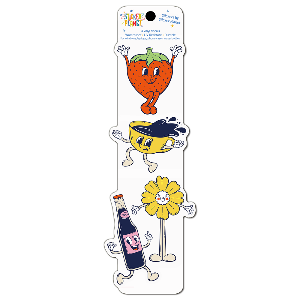 Joyful Characters Vinyl Sticker Decal Strip