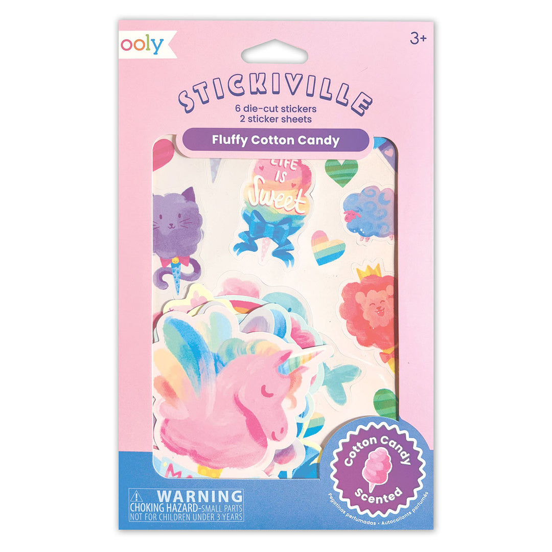 Package Of Fluffy Cotton Candy Scented Sticker Pack