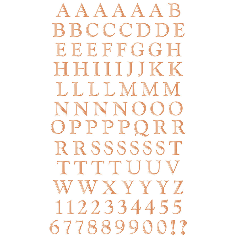 Gold Classic Alphabet Stickers