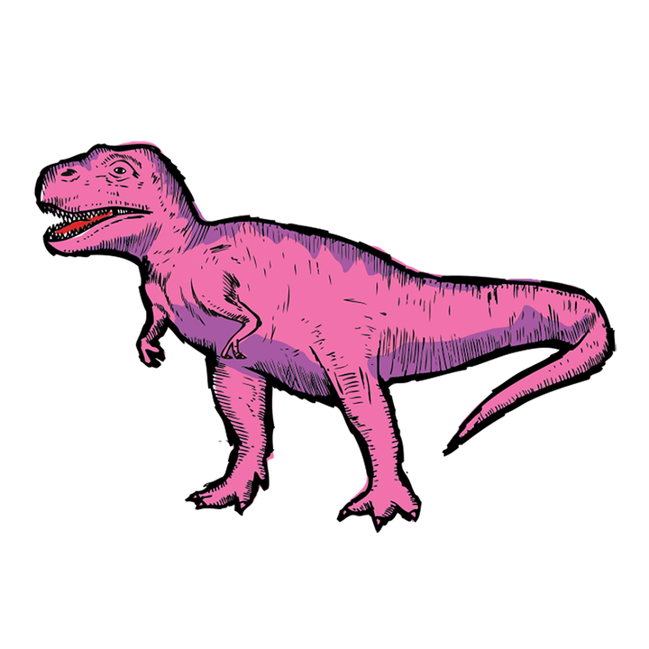 Pink T Rex Tattly Temporary Tattoo