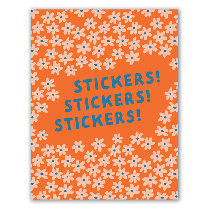 Orange Flowers Blank Sticker Album - Front Cover
