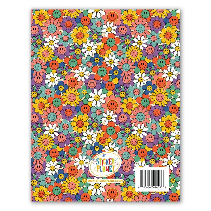 Retro Flowers Blank Sticker Album - Back Cover