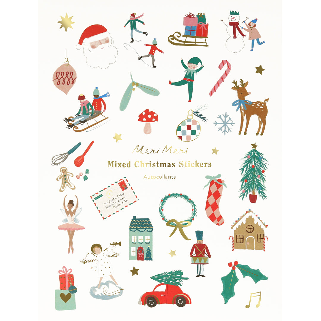 Mixed Icon Christmas Sticker Sheet Pack