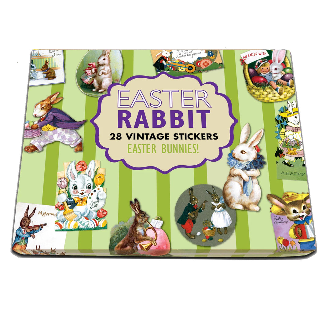 Easter Rabbit Vintage Label Stickers