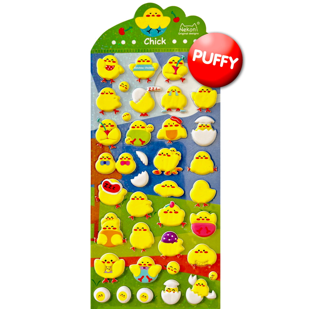 Chick Puffy Stickers