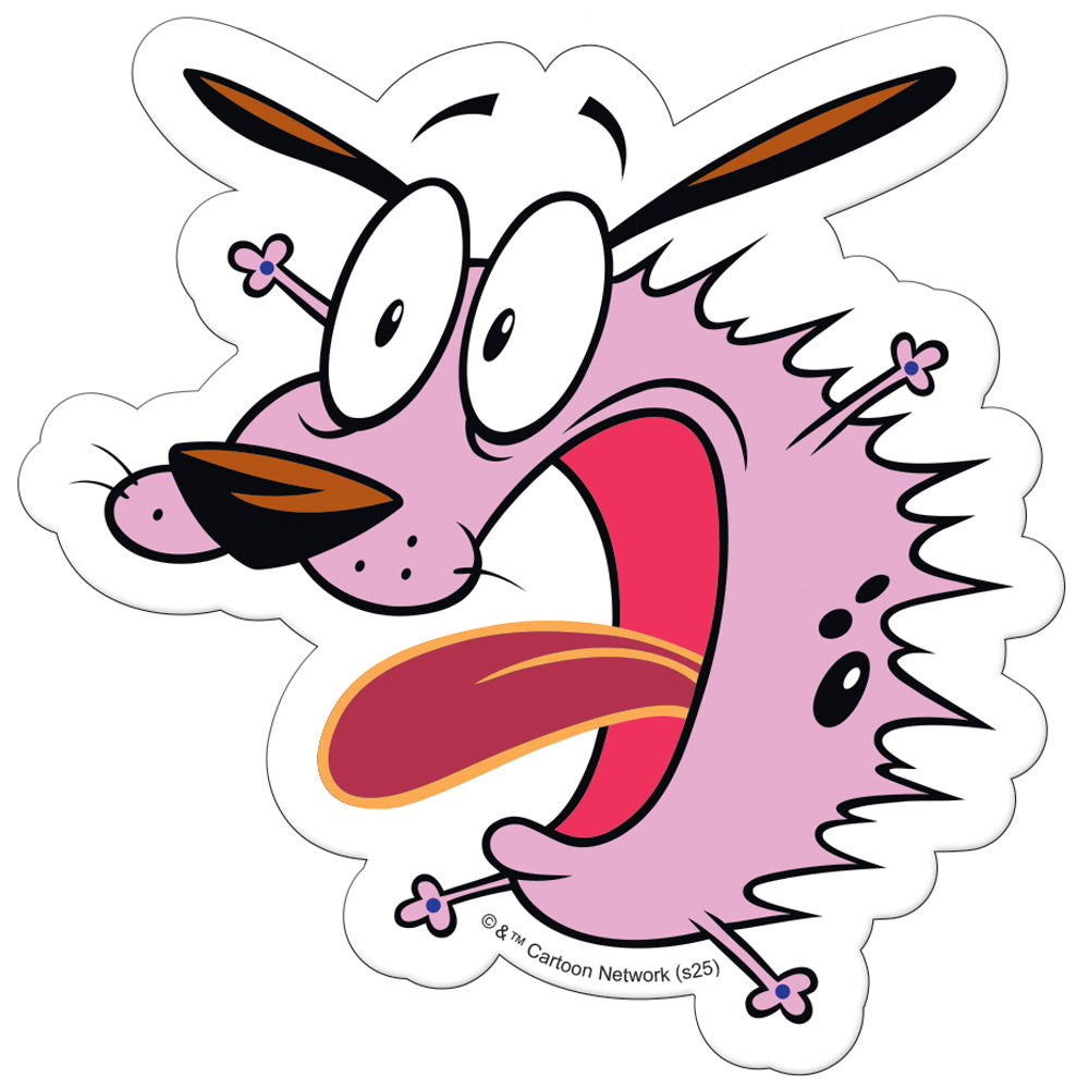 Courage the Cowardly Dog Scared Vinyl Sticker Decal