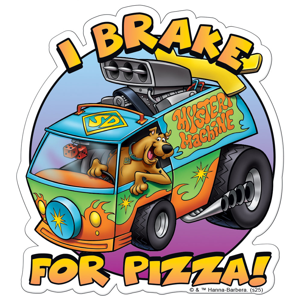 Scooby Do Pizza Vinyl Sticker Decal