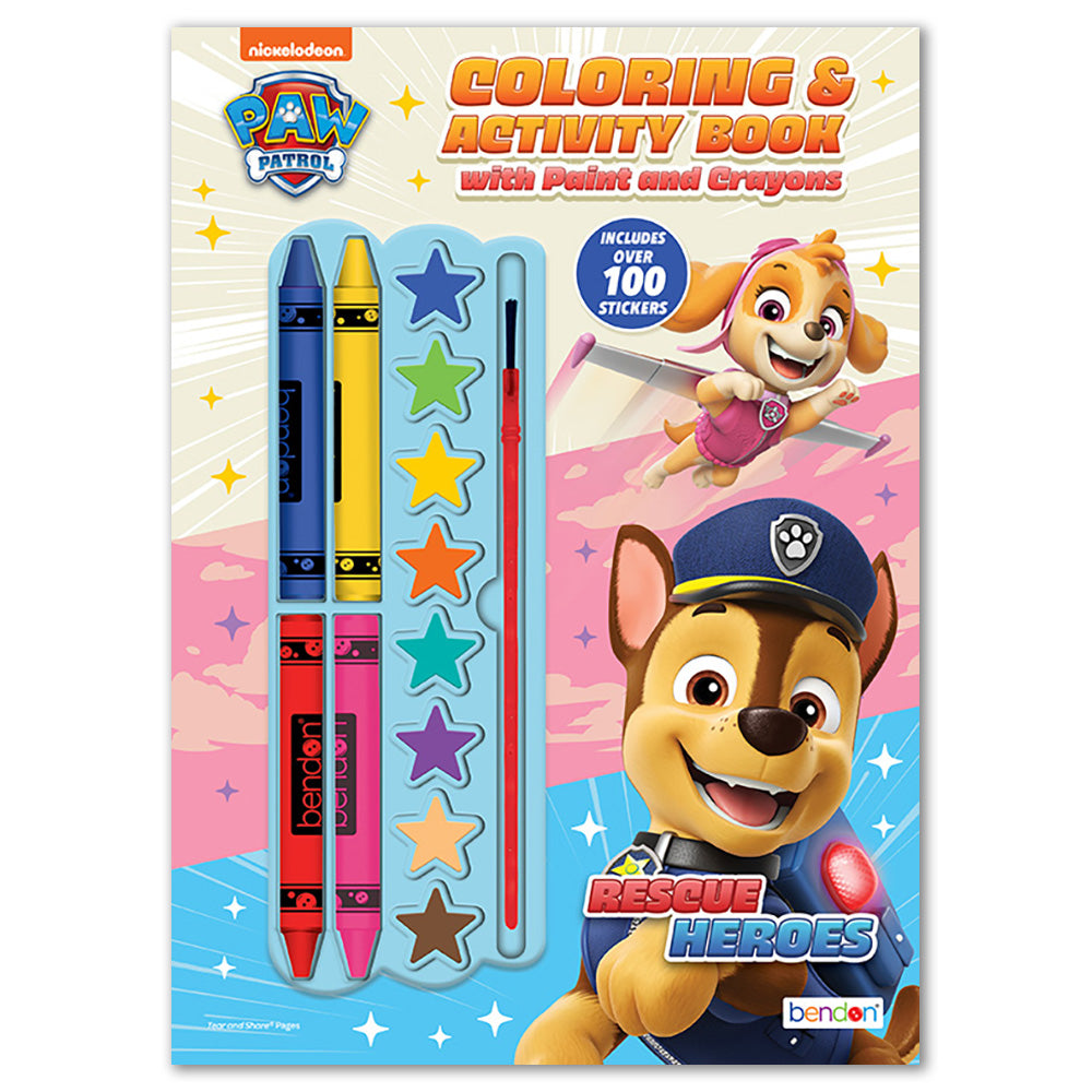 Paw Patrol Coloring & Activity Book with Paint, Crayons & Stickers