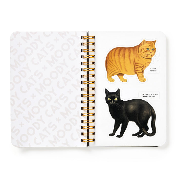 Moody Cats Sticker Book Interior Page Sample