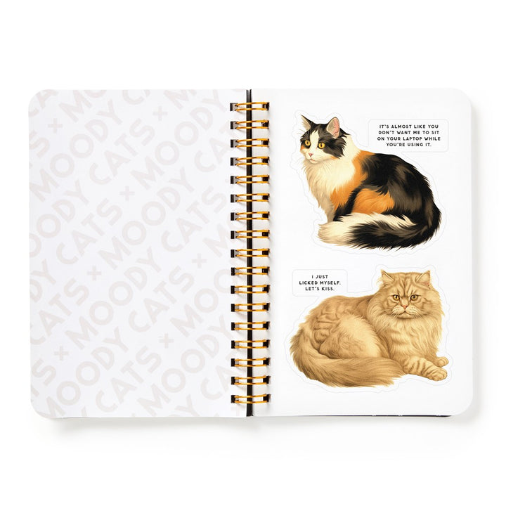 Moody Cats Sticker Book Interior Page Sample