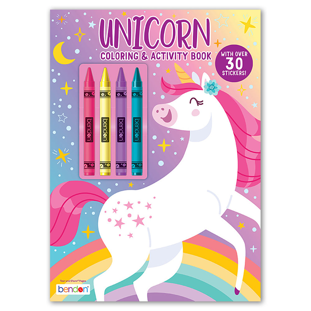 Unicorns Coloring & Activity Book with Stickers – Sticker Planet