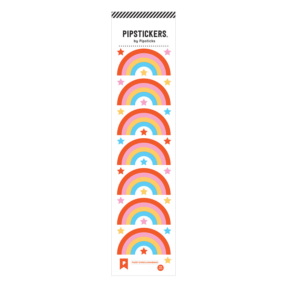 Stars And Rainbows Fuzzy Stickers