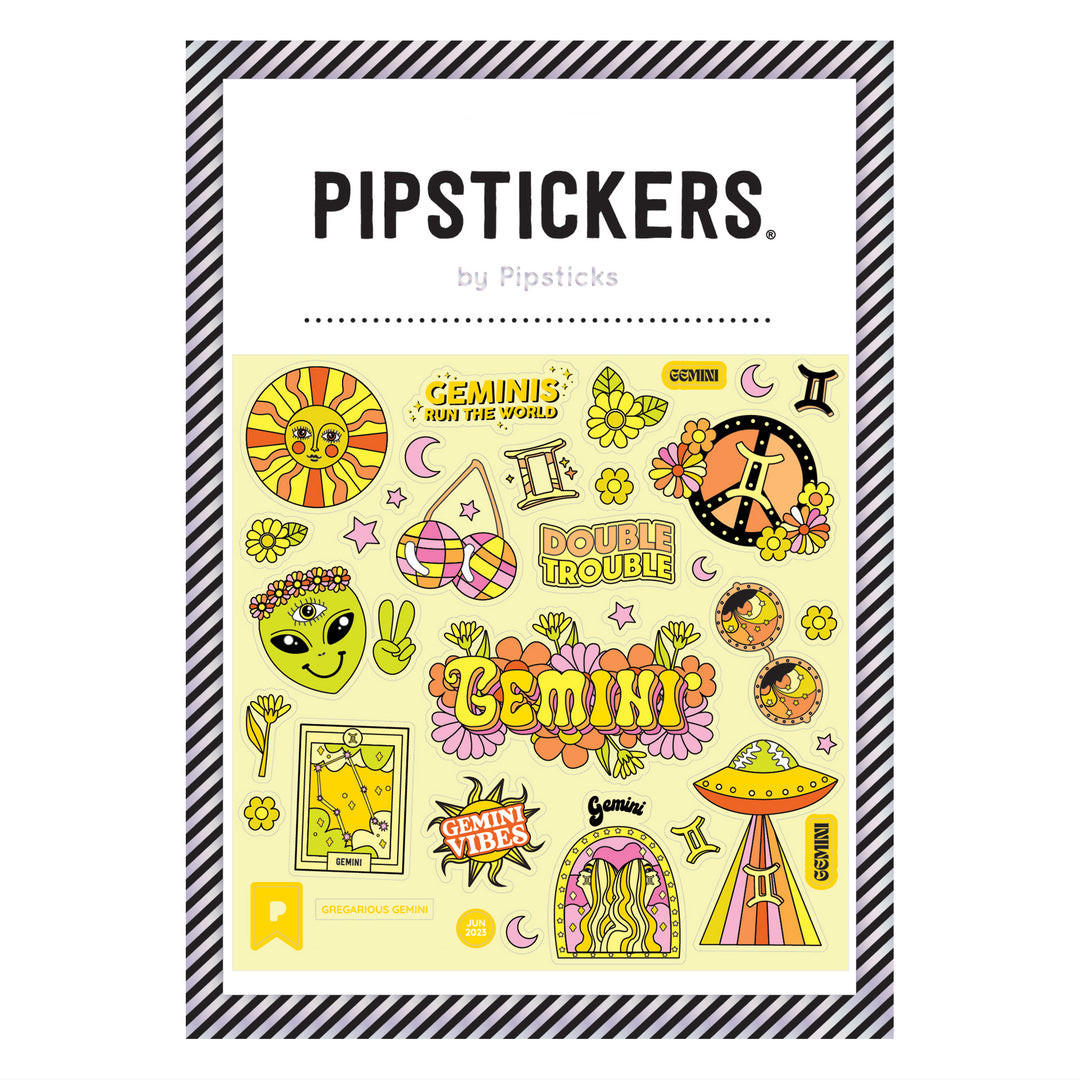 Gregarious Gemini Glow In The Dark Stickers