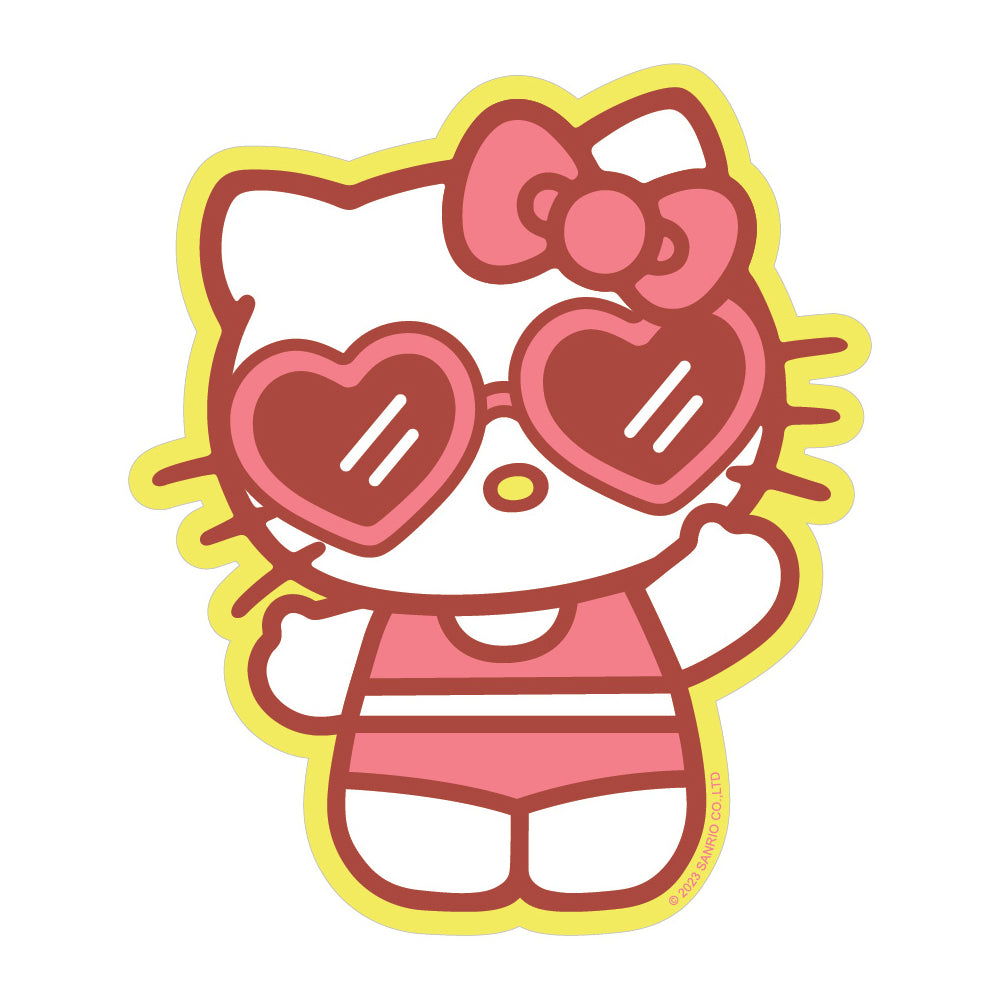 Hello Kitty Sunbathing Vinyl Sticker Decal