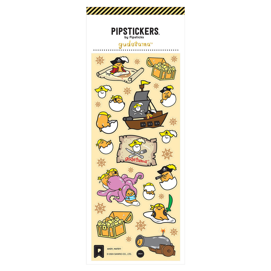 Gudetama Ahoy Matey Stickers