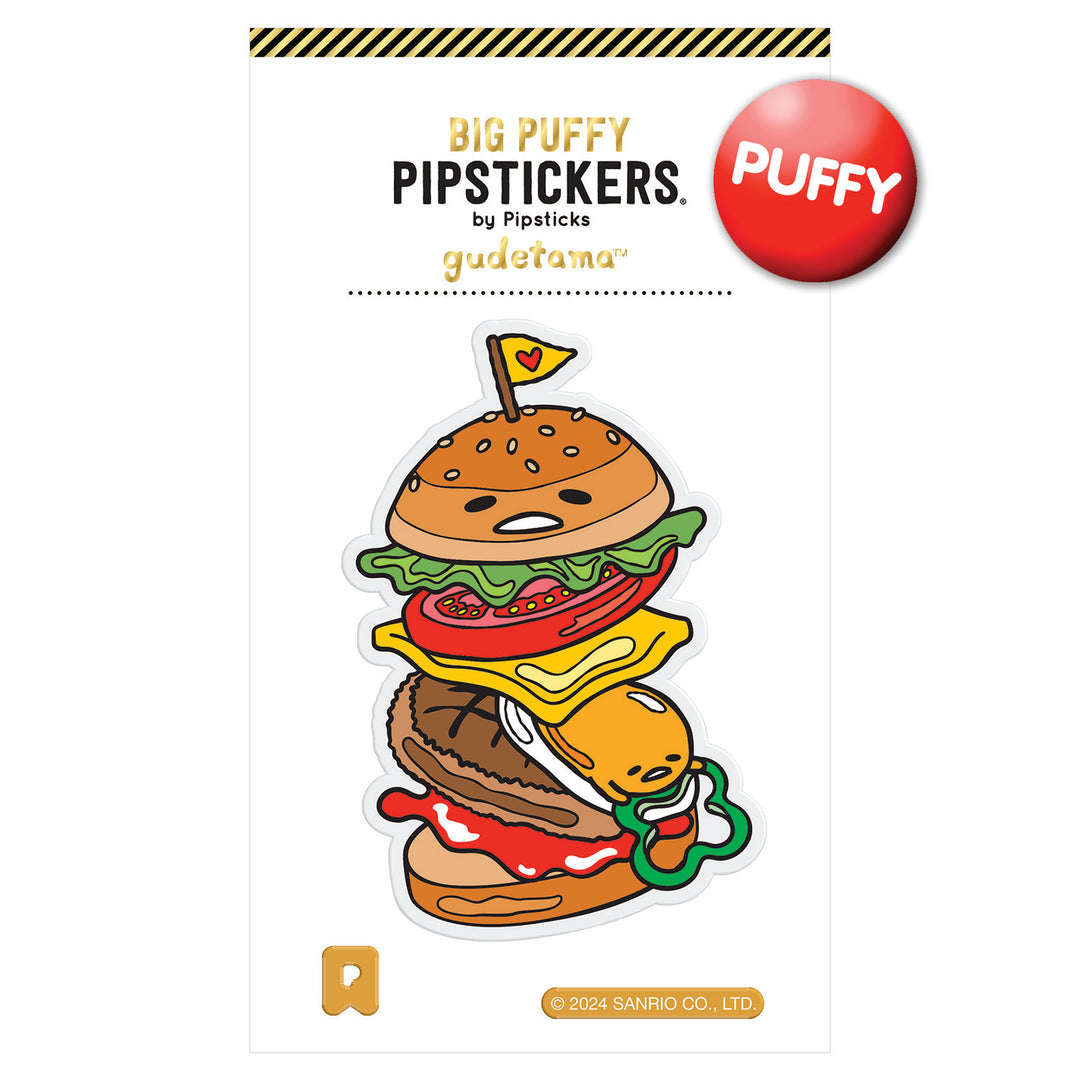 Big Puffy Gudetama Sandwich Tower Puffy Sticker