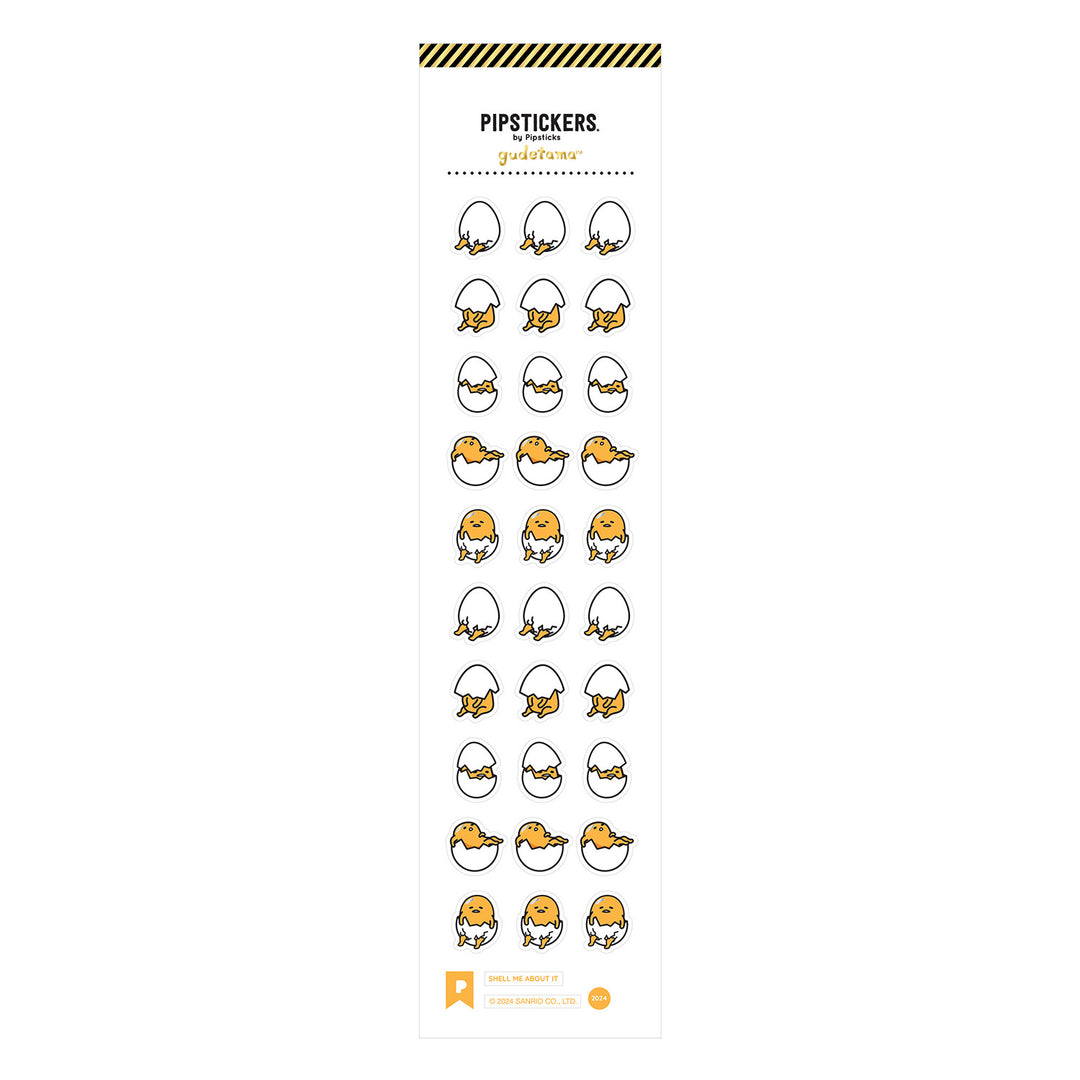 Gudetama Shell Me About It Egg Shell Stickers