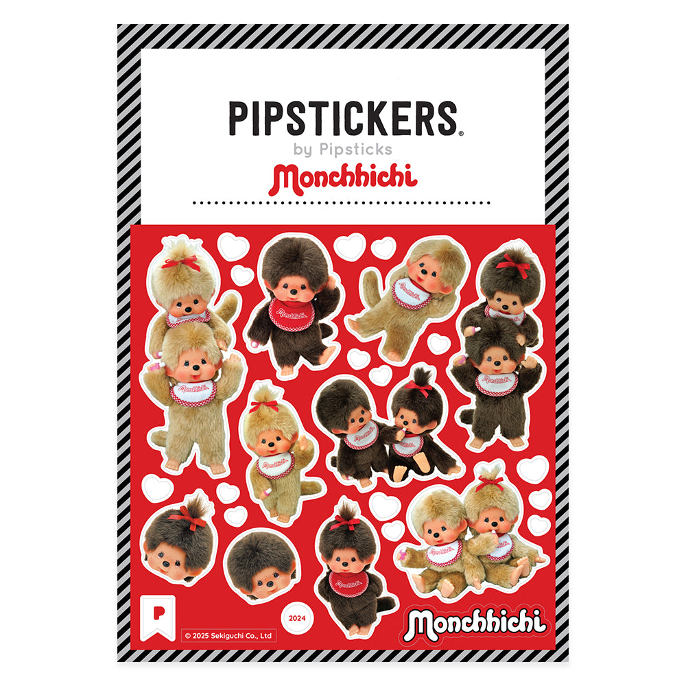 Monchhichi Mix & Match Stickers - koleksi stiker karakter ikonik dengan desain lucu