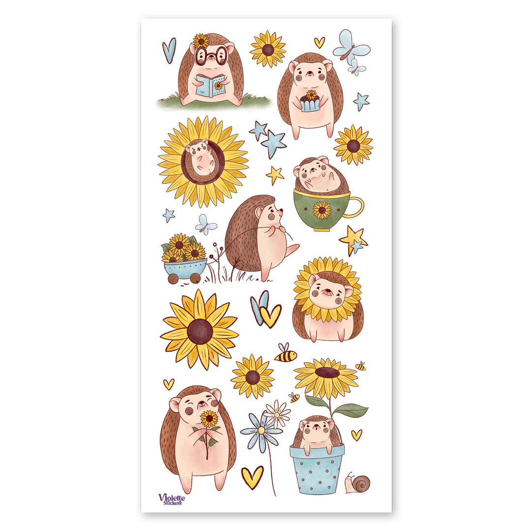 Sunflower Hedgehogs Stickers