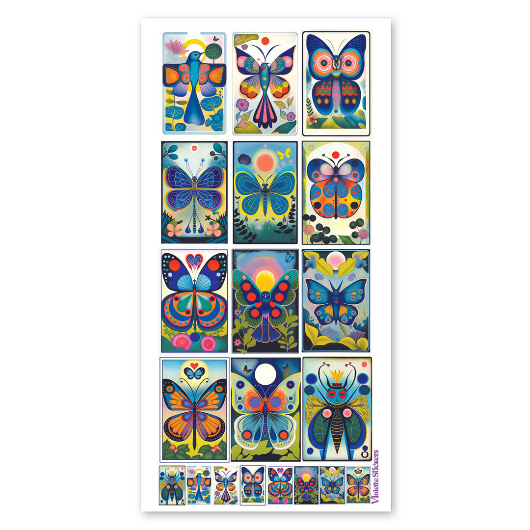 Midnight Wings Moth Butterfly Bird Stickers