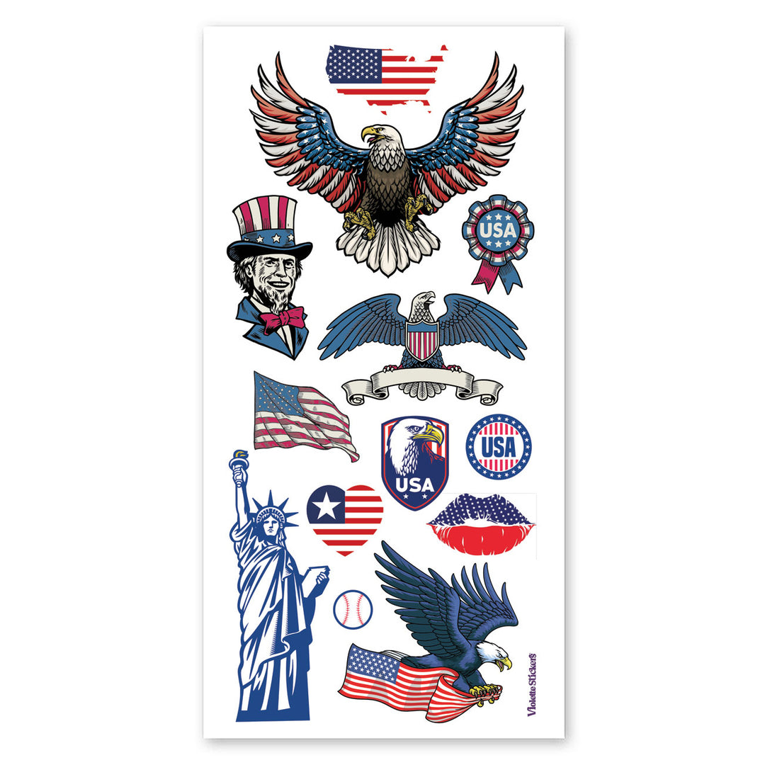 USA Symbols Stickers