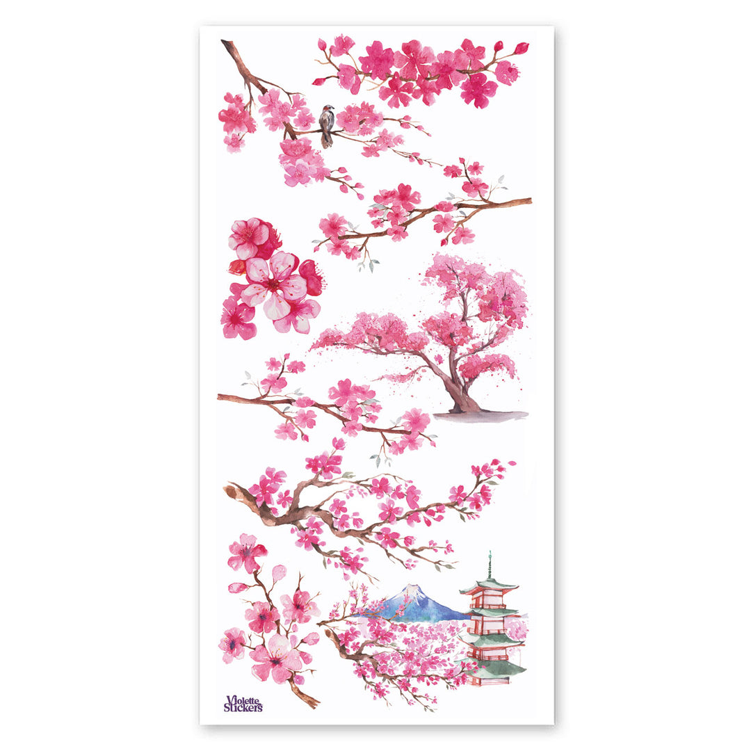 Japan Cherry Tree Stickers