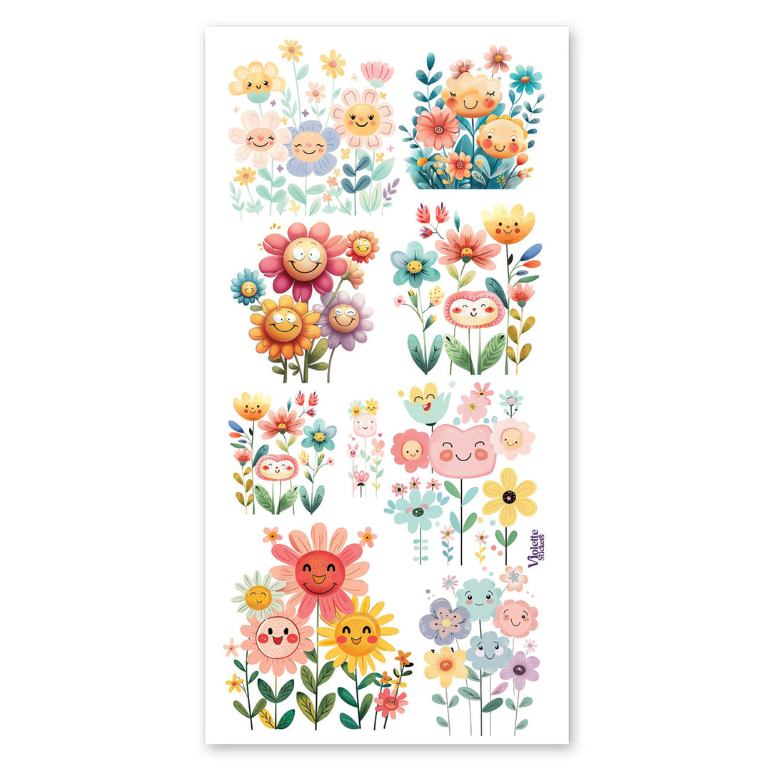 Happy Flowers Stickers