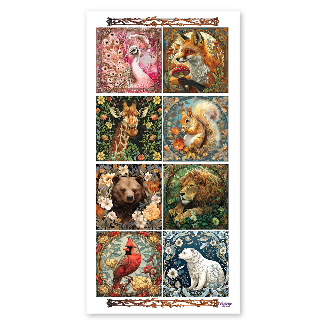 Morris Style Animal Stickers