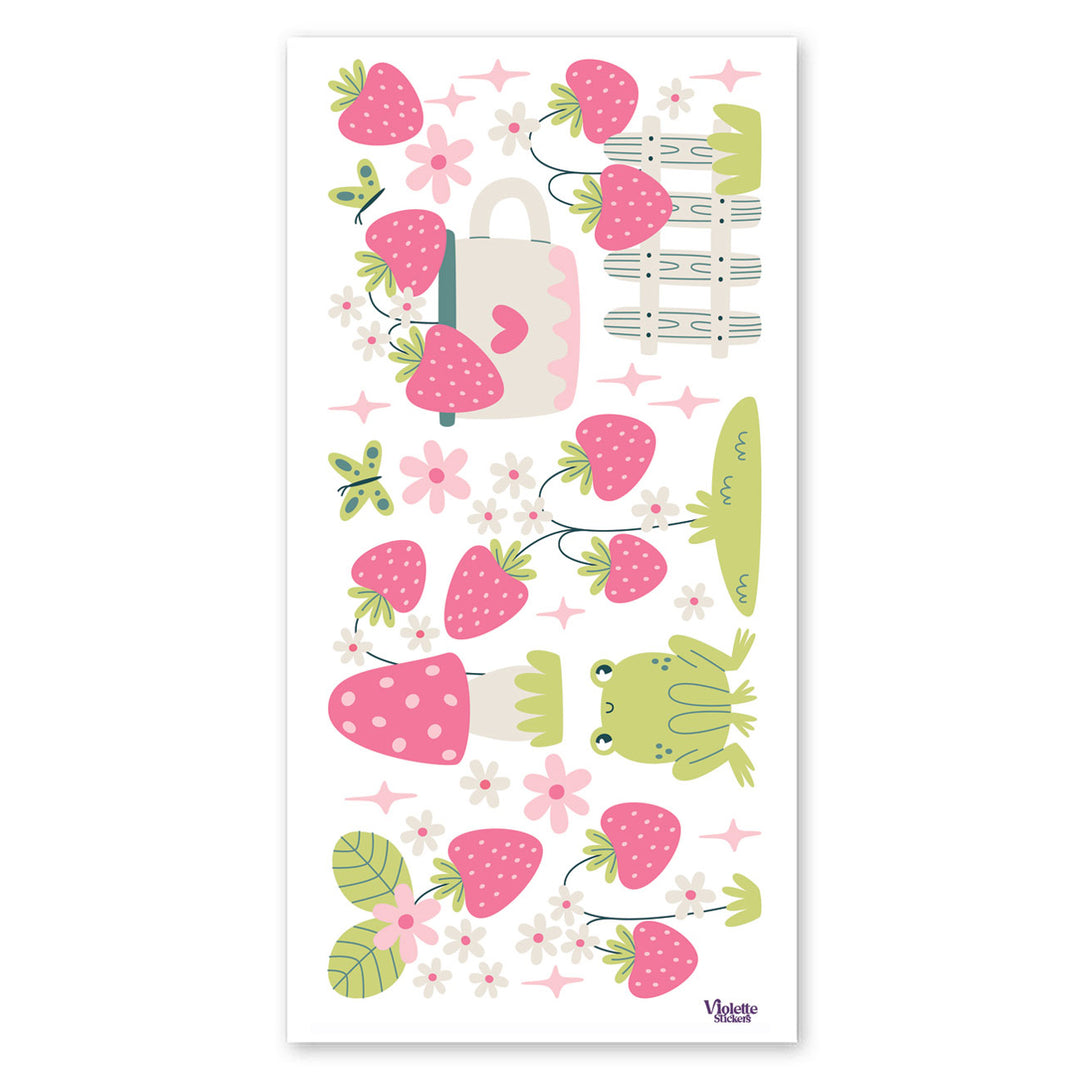 Strawberry And Frog Stickers