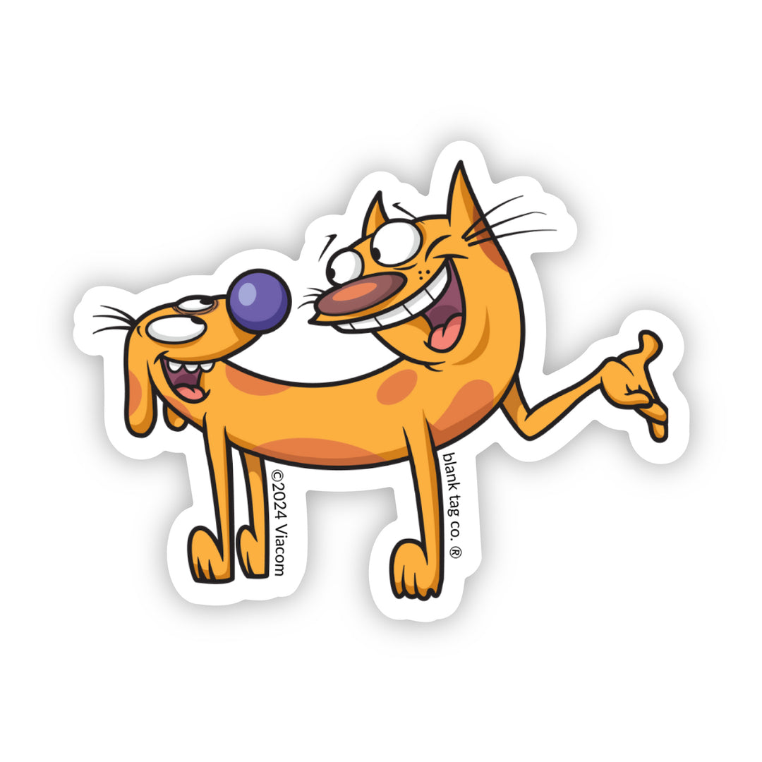 The Happy Catdog Vinyl Sticker Decal