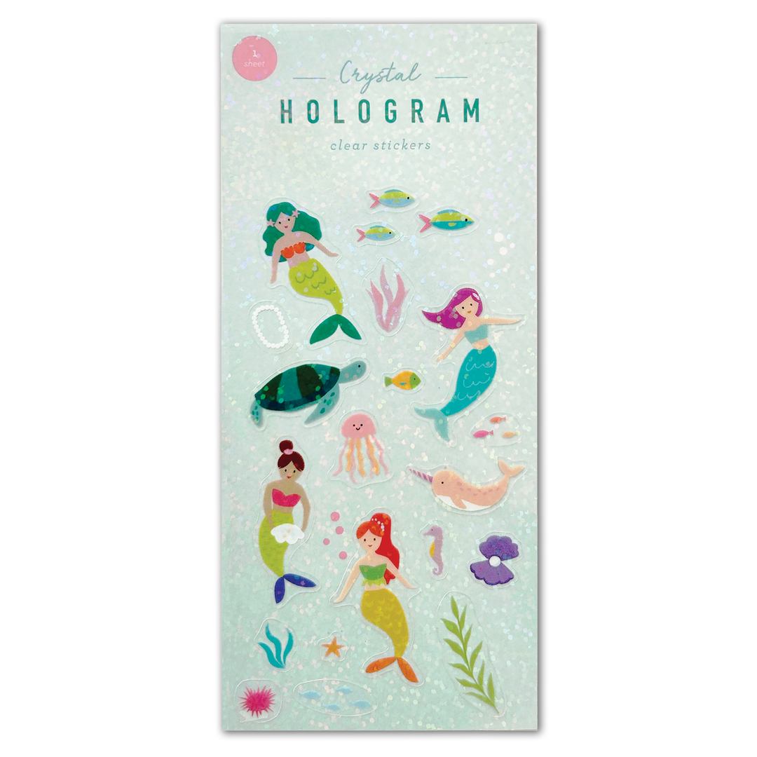 Mermaid Hologram Clear Stickers