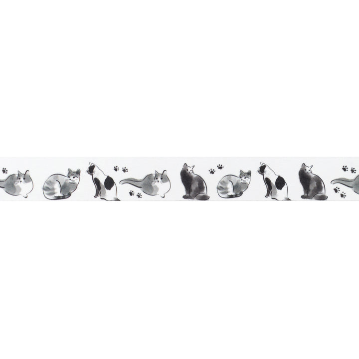 Sumi Cats Washi Tape Strip