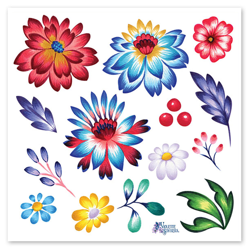 Electric Flowers Stickers