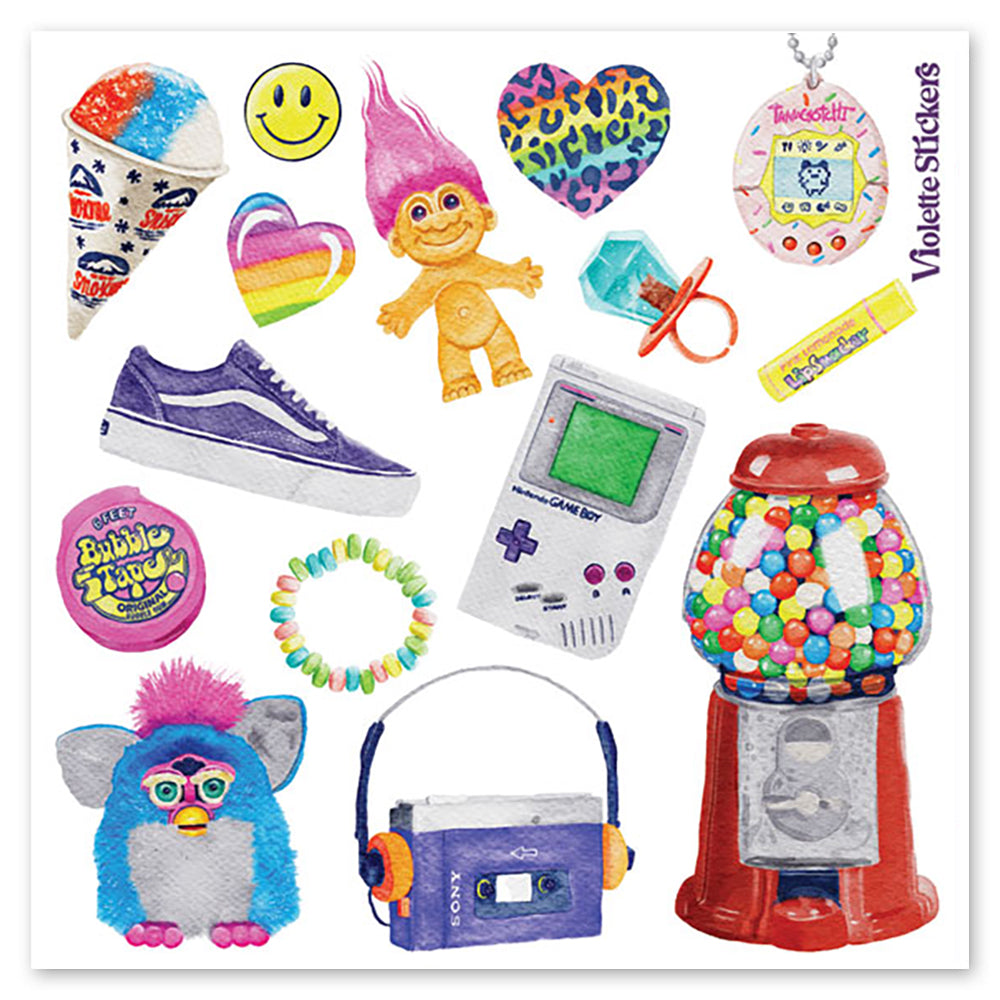 1990s Nostalgia Items Stickers