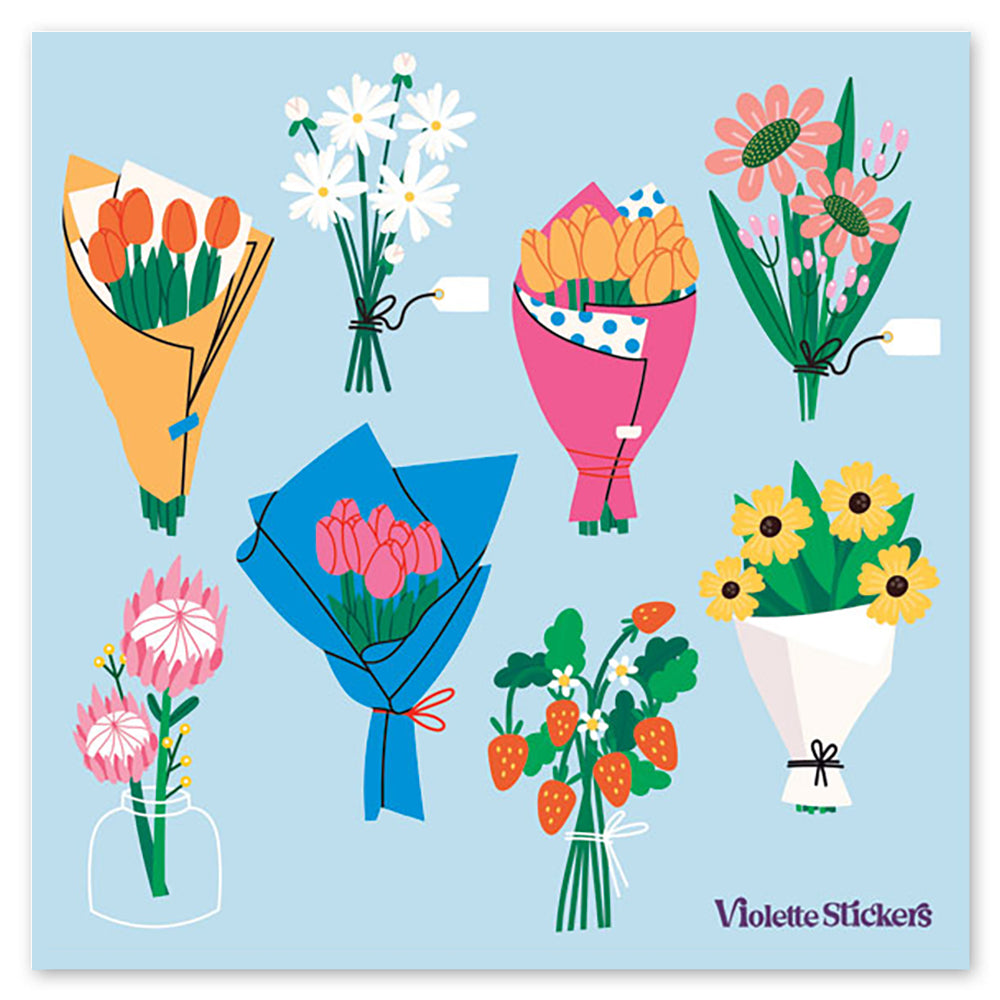 Mini Bouquets Flower Stickers