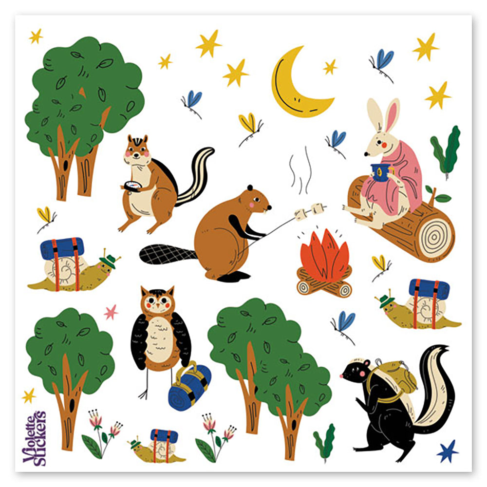 Camping Animals Stickers