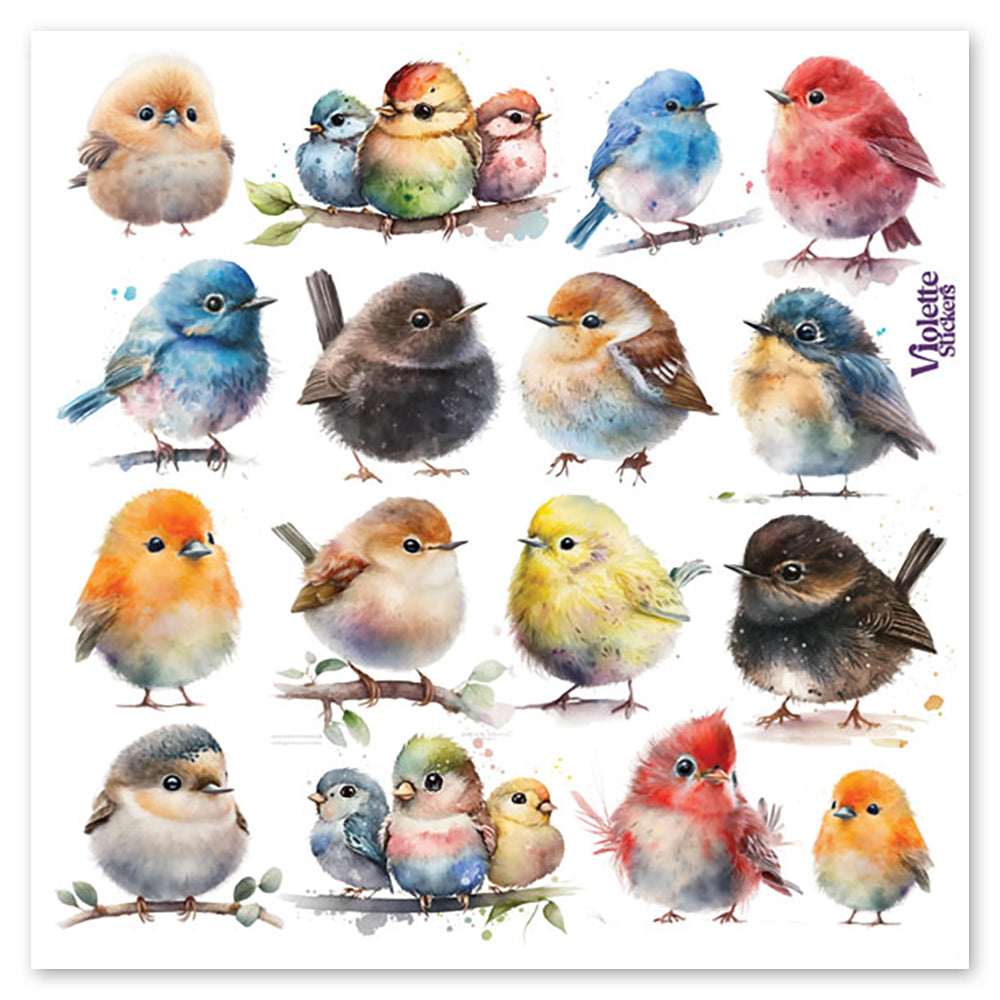 Chubby Birds Stickers