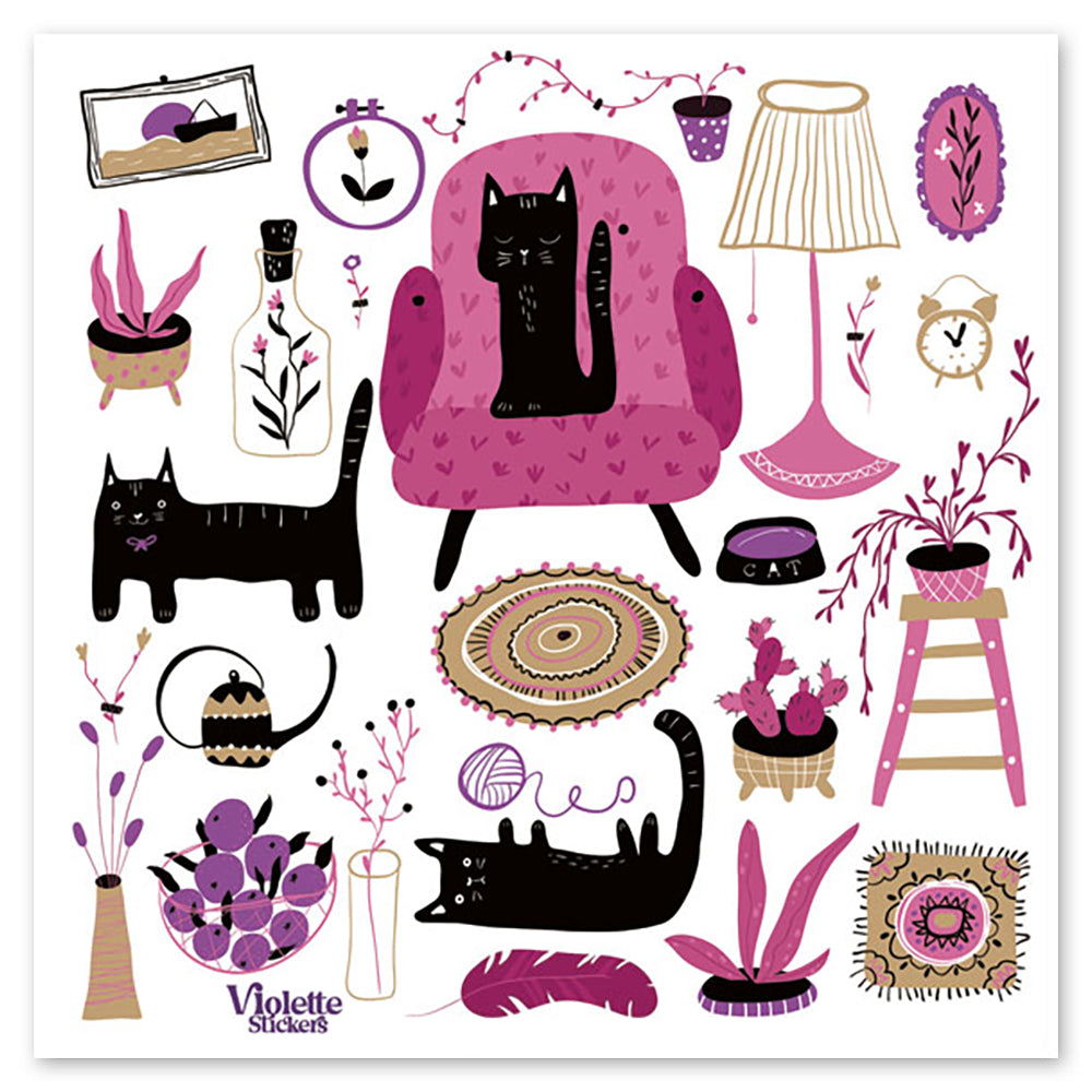 Sheldon The Black Cat Stickers