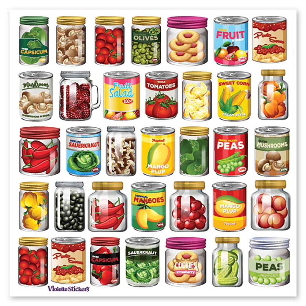 Cans and Jars Stickers