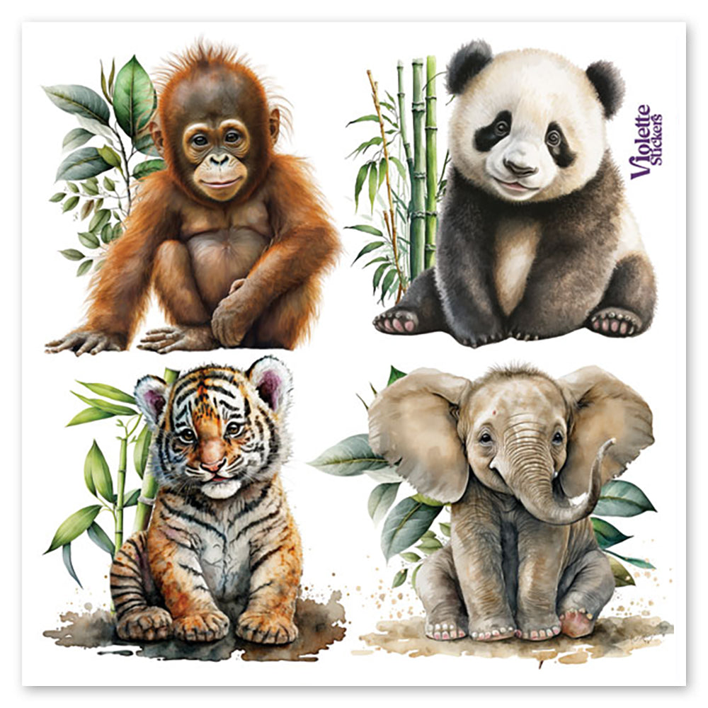 Baby Jungle Animal Stickers
