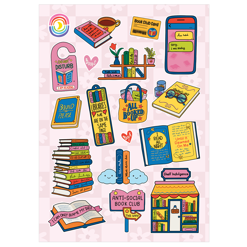 Punderful Reads Glossy Sticker Sheet