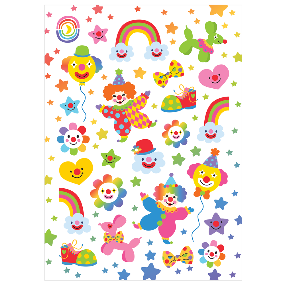 Clowning Around Glossy Sticker Sheet