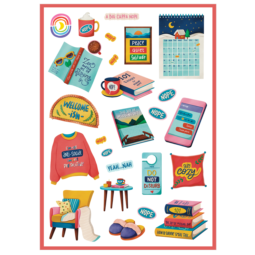 Introverts Paradise Glossy Sticker Sheet