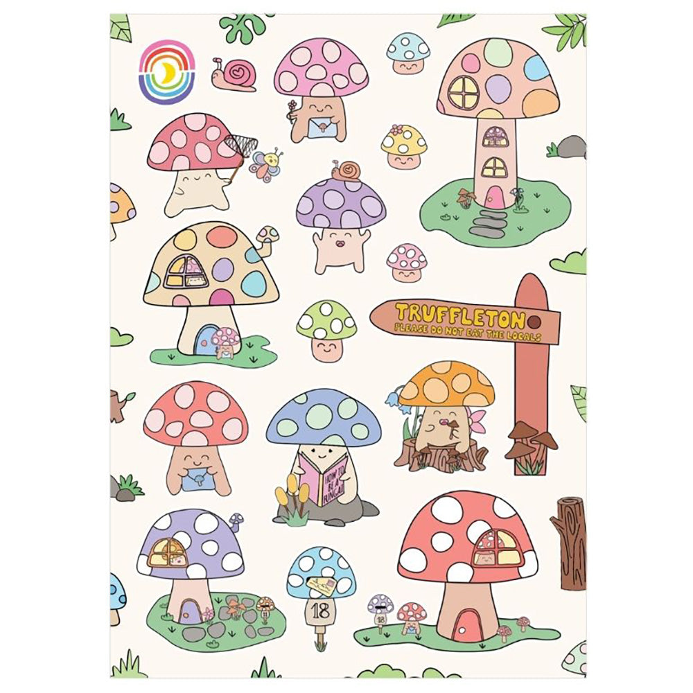 Truffleton Cartoon Mushroom Glossy Sticker Sheet