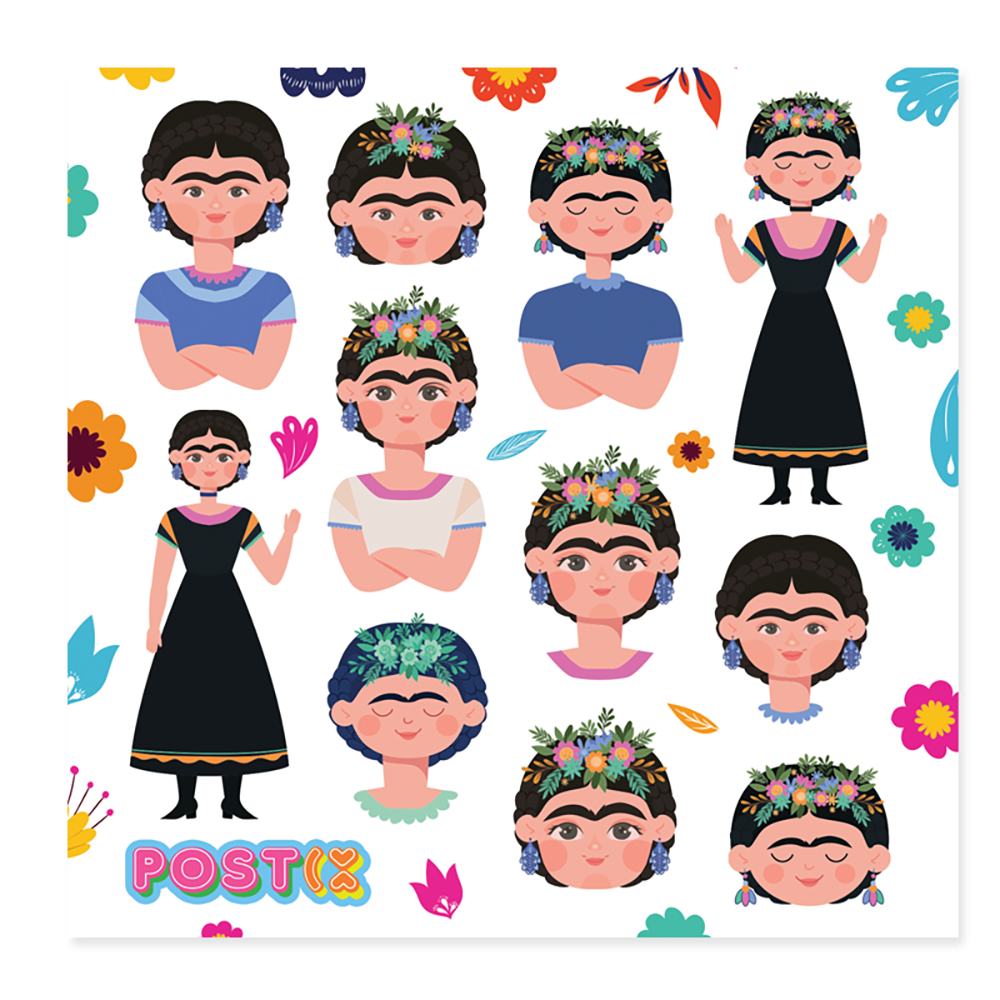 Fabulous Frida Kahlo Square Sticker Sheet