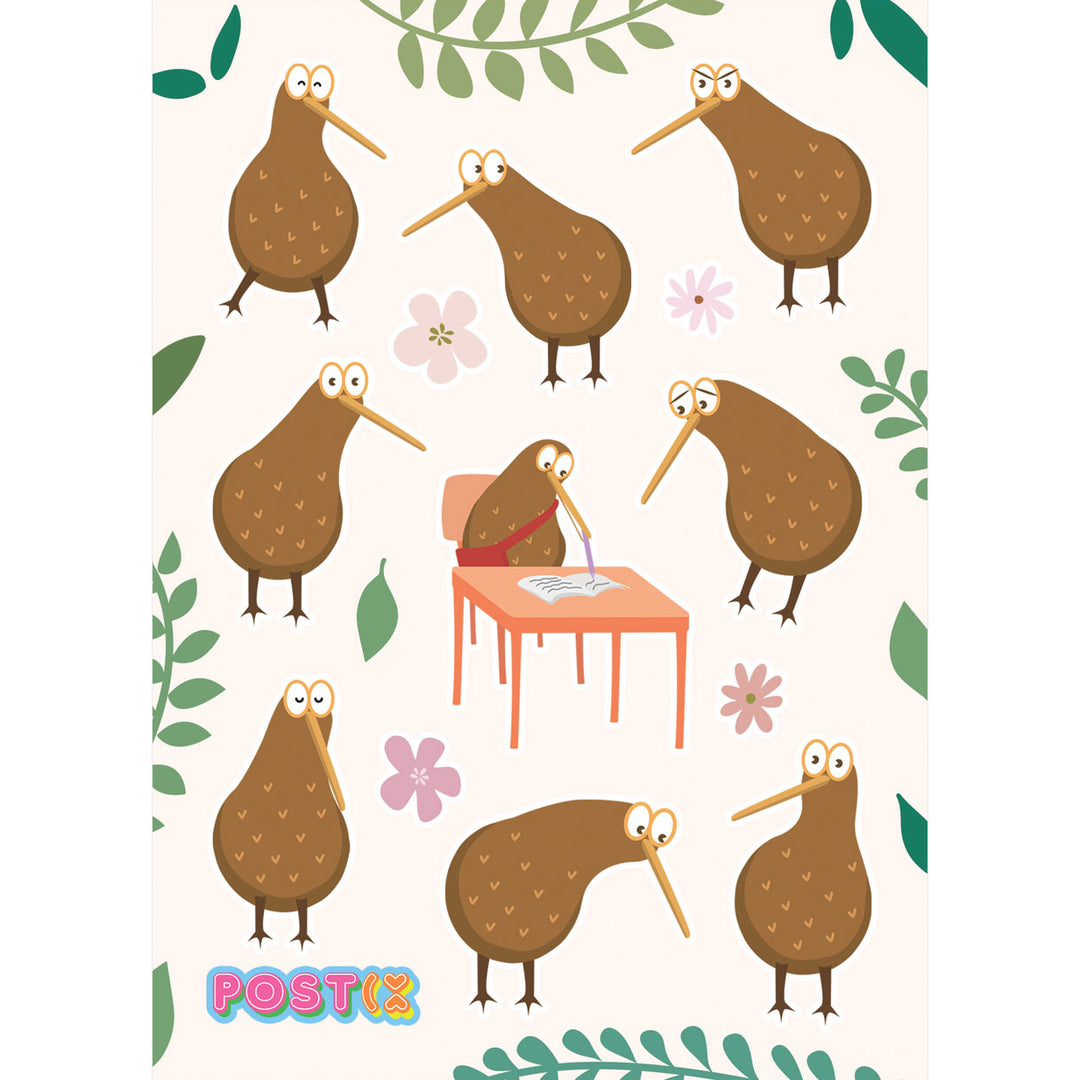 Curious Kiwi Bird Stickers