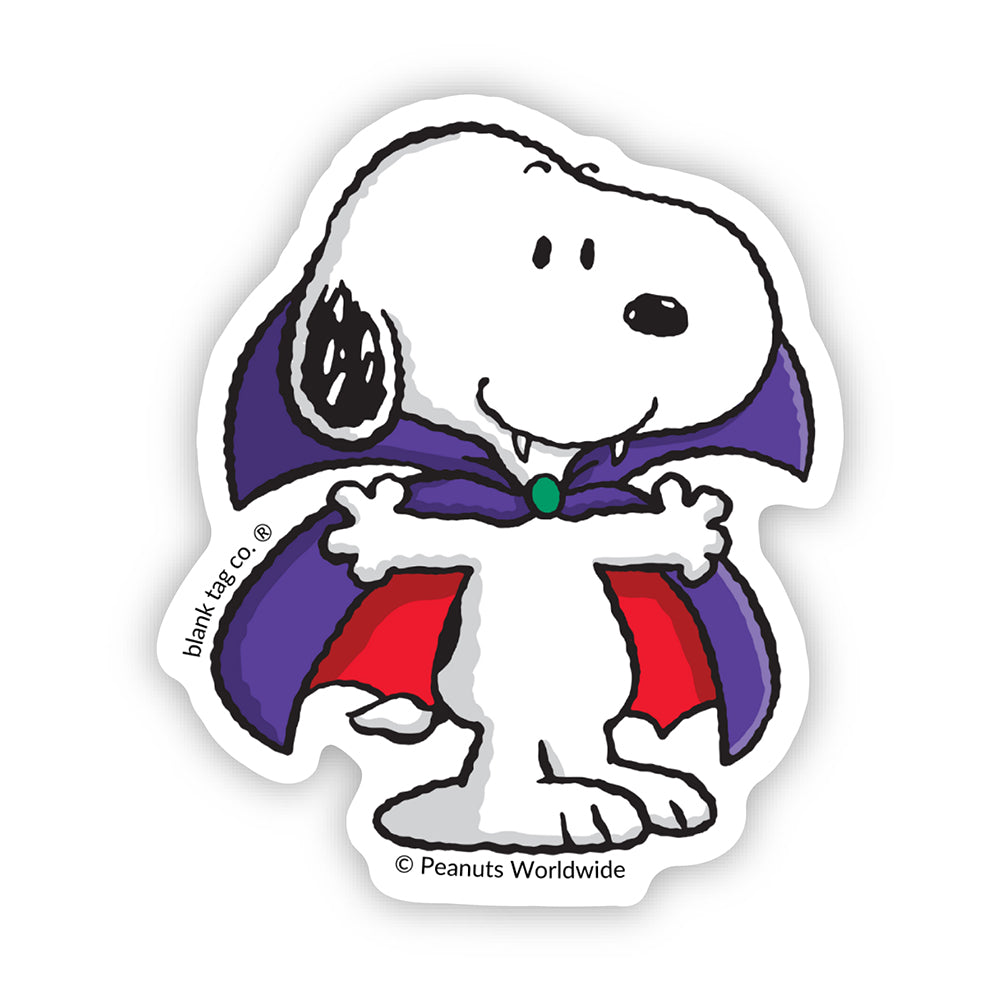 charlie brown holding motorcycle helmet The Vampire Snoopy Vinyl Sticker Decal – Sticker Planet