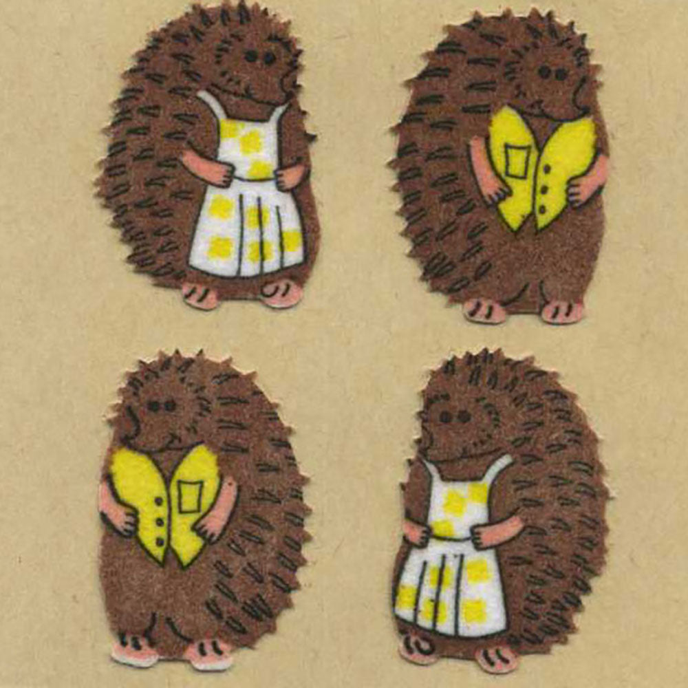 Mister And Missus Hedgehogs Fuzzy Stickers