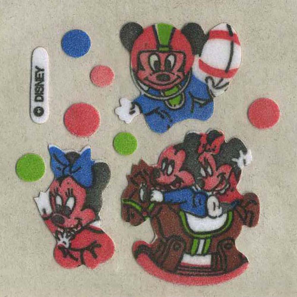 Mickey and Minnie Mouse Fuzzy Stickers